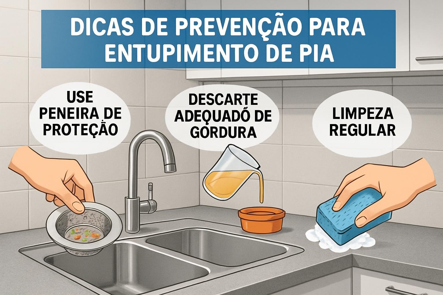 Dicas de prevenção para entupimento de pia